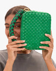 Braided Top Handle Green Apple/Black Bag Charms Clare V.