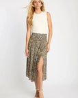 Glenda Skirt Golden Leopard Skirts - Midi Caballero