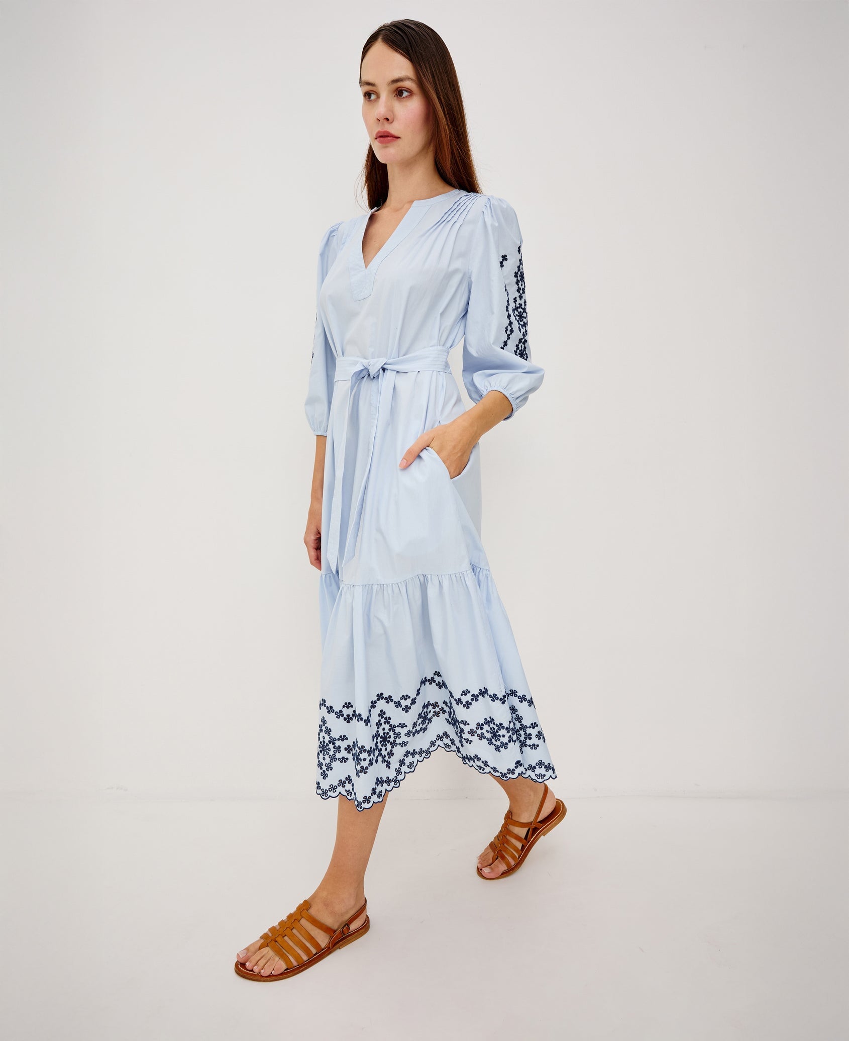 Carmel Dress Blue Bird  Peter Kate