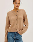 Carre Cardigan Heather Camel