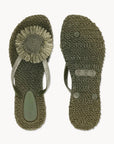 Cheerful Flip Flops With Flower Army Sandals - Flip Flops Ilse Jacobsen