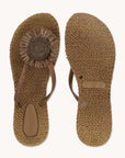 Cheerful Flip Flops With Flower Mocha Sandals - Flip Flops Ilse Jacobsen