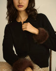 Clara Cashmere Cardigan Black Sweater - Cardigans Doen