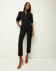 Renzo Pant Black with Silver Buttons Pants - Trousers Veronica Beard
