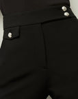Renzo Pant Black with Silver Buttons Pants - Trousers Veronica Beard