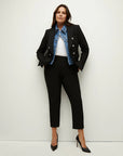 Renzo Pant Black with Silver Buttons Pants - Trousers Veronica Beard