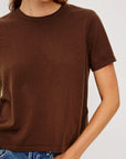 Cotton Cashmere Tee Espresso Tops - Tees Rails