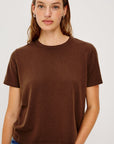 Cotton Cashmere Tee Espresso Tops - Tees Rails