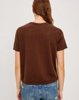 Cotton Cashmere Tee Espresso Tops - Tees Rails