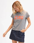 Classic Tee Grey Melange w/ Orange Ciao Tops - Tees Clare V.