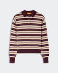 Collegiate Stripe Polo Fig Combo Sweater - Polo Guest in Residence
