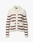 Costi Striped Cardigan Turtledove Sweater - Cardigans rag & bone
