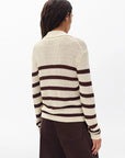 Costi Striped Cardigan Turtledove Sweater - Cardigans rag & bone