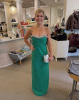 Riona Bustier Gown Kelly Green Dresses - Maxi Simkhai