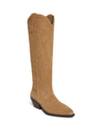 Delilah Natural Suede Knee High Boots Silent D