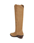 Delilah Natural Suede Knee High Boots Silent D