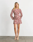 Demi Dress Redwood/Cream Dresses - Short Tanya Taylor