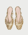 Devon Lattice Slingback Sandal Gold Sandals - Flat Sandals Loeffler Randall