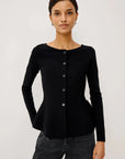 Diane Cardigan Black Sweater - Cardigans Rails