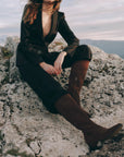 Virona H2O Boots Dark Brown Suede Knee High Boots Dolce Vita