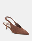 Alenna Heels Dark Brown Suede Pumps - Low Dolce Vita