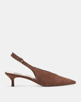 Alenna Heels Dark Brown Suede Pumps - Low Dolce Vita