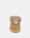 Izzey Plush Sneaker Olive Suede Sneakers Dolce Vita
