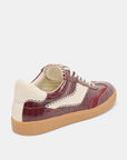 Notice Stitch Sneaker Oxblood Croco Embossed Leather Sneakers Dolce Vita