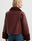 Dria Jacket Maroon Shearling Outerwear - Longsleeve Rails