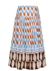 Diya Skirt Talavera Tile Ivory Skirts - Midi Cara Cara