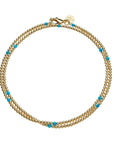 Double Wrap Necklace Gold and Turquoise Necklaces Jane Win