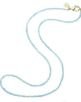 Double Wrap Diamond Cut Beaded Necklace Aquamarine Necklaces Jane Win
