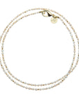 Double Wrap Rice Pearl Necklace Gold & White Mix Necklaces Jane Win