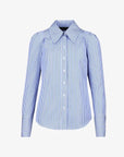 Box Pleat Shirt Blue Oxford Tops - Button Down Smythe