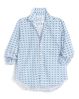 Eileen Relaxed Button Up Shirt Blue Crab Tops - Button Down Frank & Eileen