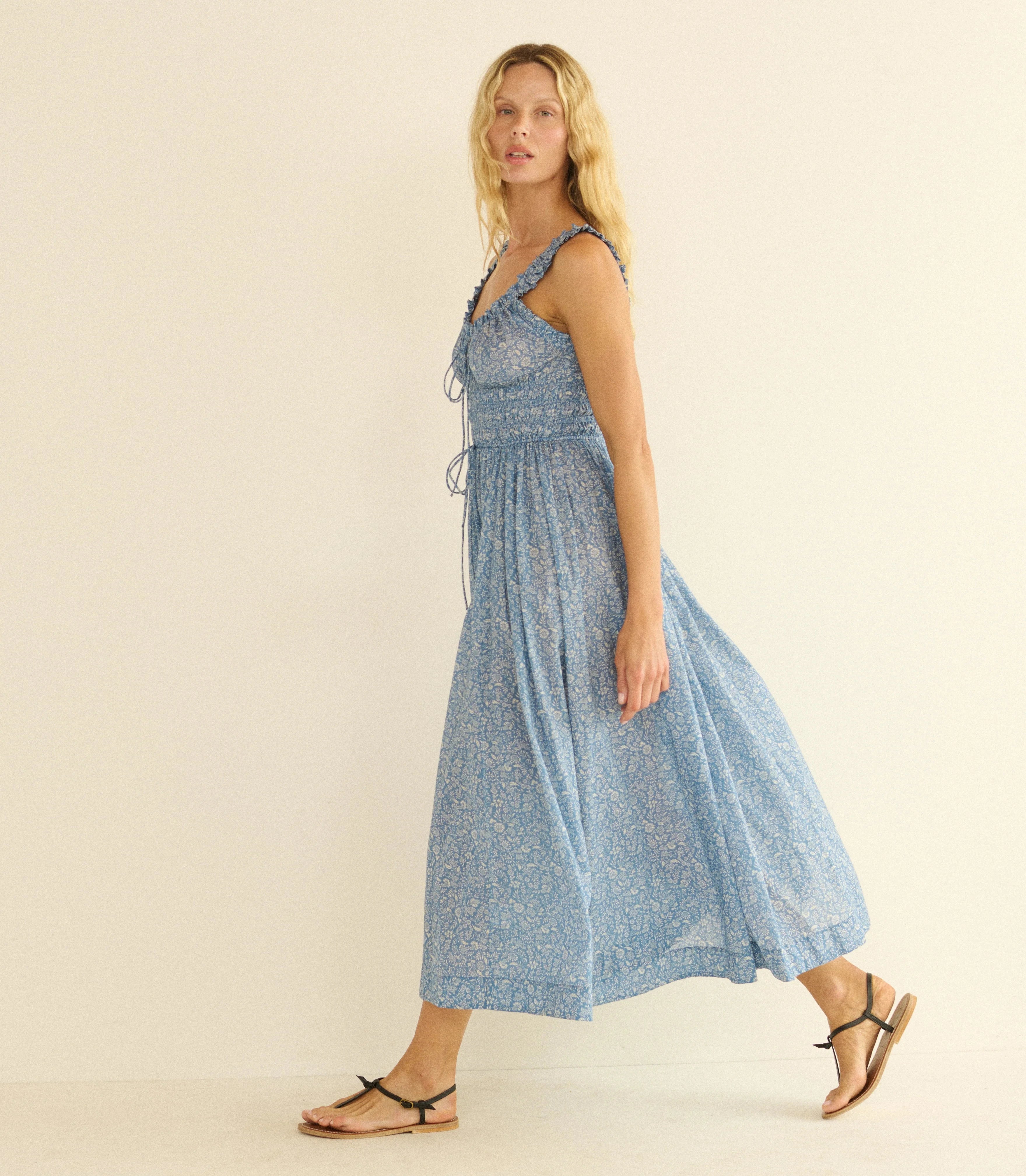 Emmaretta Dress Blue Garden Bloom Peter Kate Emmaretta Dress Blue Garden Bloom Peter Kate