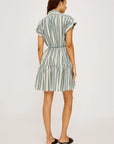 Evaline Dress Marsala Stripe