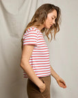 Jersey Stripe Tee Tomato Tops - Tees perfectwhitetee