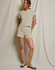 Summer Terry Short Stripe Cobalt Sugar Shorts perfectwhitetee