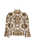 Elowen Top Olive Floral Tops - Blouses Cara Cara