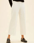 Wide Leg Cropped Pants Off White Pants - Trousers Fifteen Twenty