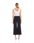 Wide Leg Cropped Pants Navy Pants - Trousers Fifteen Twenty