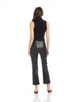 Sigourney Leather Pintuck Pants Black Pants - Trousers Fifteen Twenty