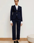 Berlin Cropped Straight Leg Pant Deep Navy Pants - Trousers Smythe