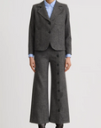 Button Front Culotte Pebble Grey Pants - Trousers Smythe