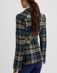 Two Button Patch Pocket Blazer Blue Plaid Jackets - Blazers Smythe