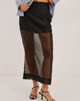 Floran Skirt Black Organza Skirts - Maxi Rails