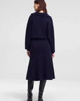 Flo Boucle Midi Skirt Navy Skirts - Midi A.L.C