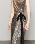 Felicity Gown with Bow Tie Gold Multi Dresses - Maxi Simkhai