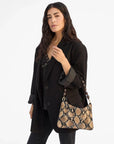 Shortie Strap Checker Black Brown Straps Clare V.